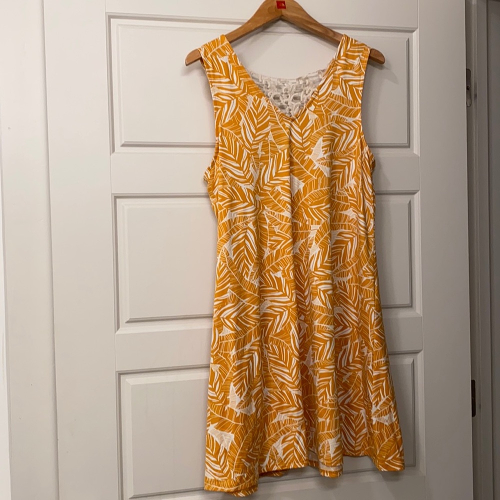 Boho tropical retro crochet mini dress